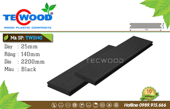 Sàn gỗ ngoài trời TecWood thanh đặc 140 Black