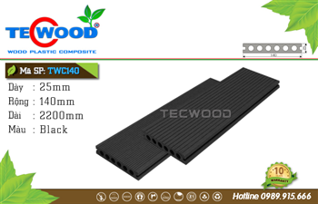 Sàn gỗ nhựa ngoài trời TecWood 140 - Black